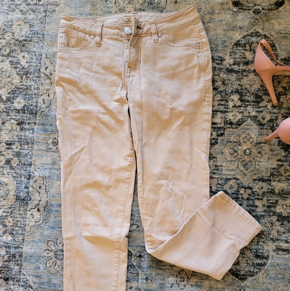 JAG BEIGE CROP JEANS - Picture 1 of 4